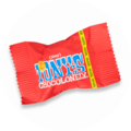 Červený obal čokolády Tony's Chocolonely ve pěkném balení.